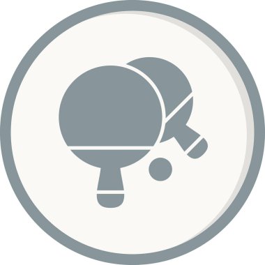 ping pong raket ikonu. düz dizayn. vektör illüstrasyonu.