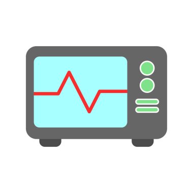 ECG İzleyicisinin vektör çizimi