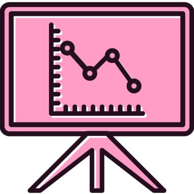 sunum simgesi vektör illüstrasyonu