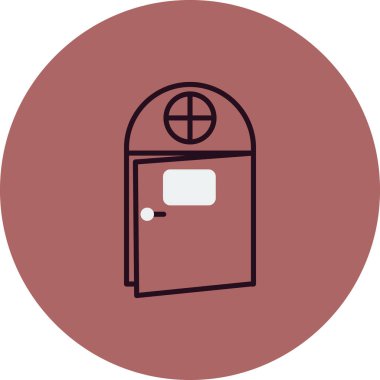 Kapılar. Web simgesi basit tasarım