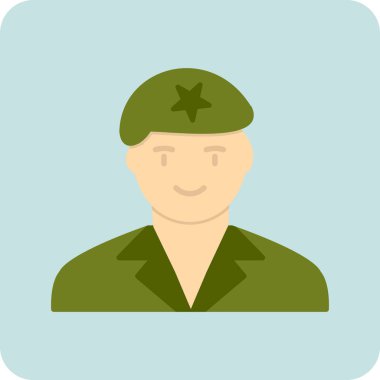 asker simgesi vektör illüstrasyonu