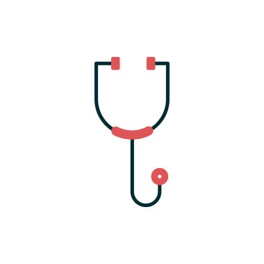 stetoskop ikonu vektör illüstrasyonu