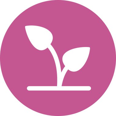 bitki simgesi, vektör illüstrasyonunu terk eder