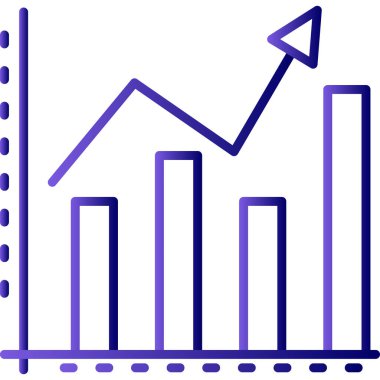 grafik, diyagram simgesi vektör çizimi