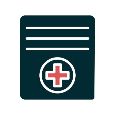 tıbbi dosya simge vektör çizim