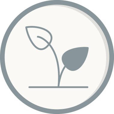 bitki simgesi, vektör illüstrasyonunu terk eder