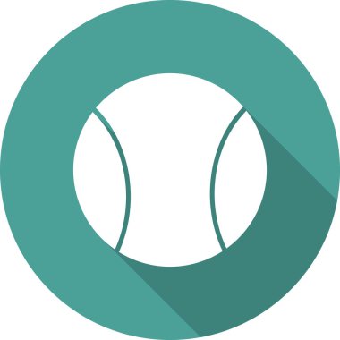 Tenis topu ikonu. Basit resimleme