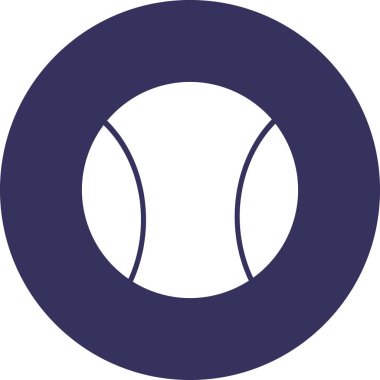 Tenis topu ikonu. Basit resimleme