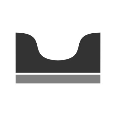 Kaykay oyun alanı simgesi, vektör illüstrasyonu 