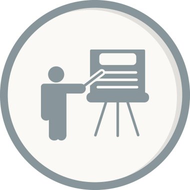 öğretmen simgesi vektör illüstrasyonu