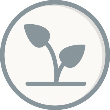 bitki simgesi, vektör illüstrasyonunu terk eder