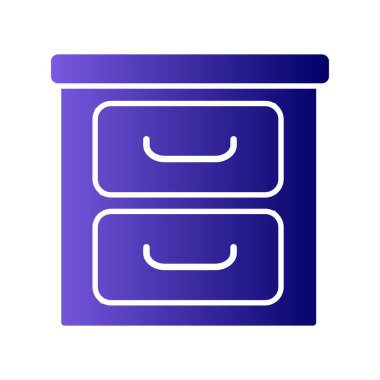 Çekmeceler simgesinin vektör illüstrasyonu 