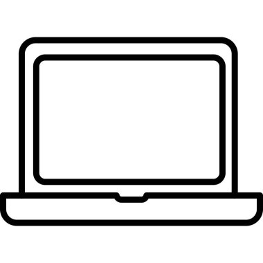 Dizüstü bilgisayar simgesi vektör çizimi