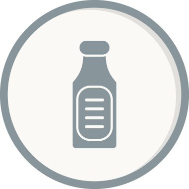 süt şişesi simgesi, vektör illüstrasyonu