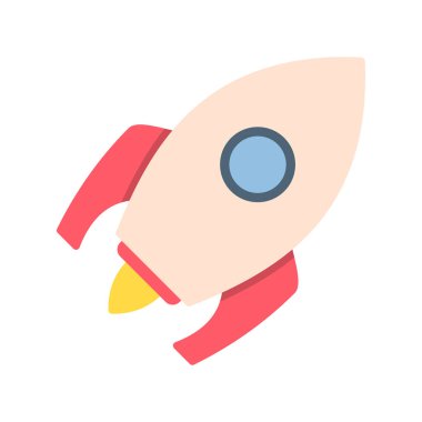 Roket ikonu. Basit tasarım