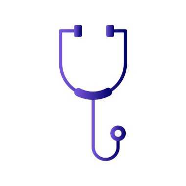 stetoskop ikonu vektör illüstrasyonu
