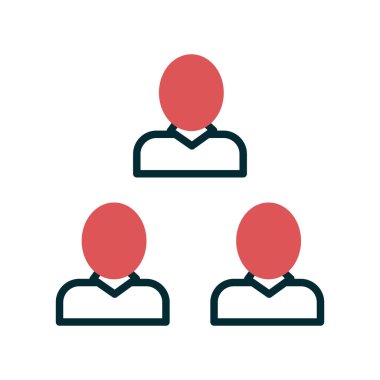 Takım simgesinin vektör çizimi, bir grup insan, takım çalışması