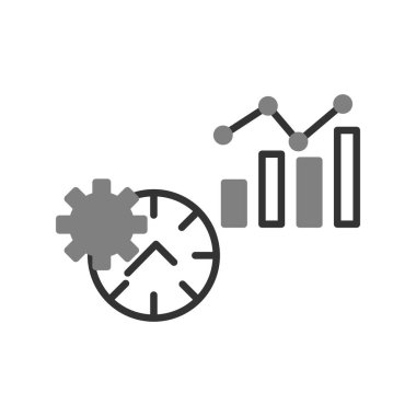 Zaman yönetimi simgesi vektör illüstrasyonu