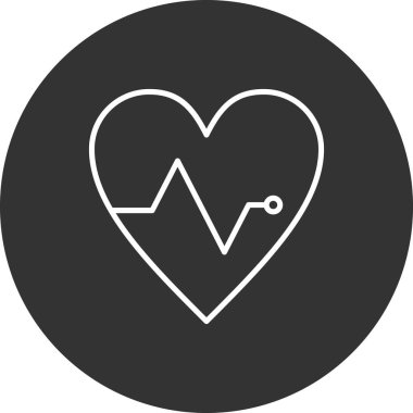 Kalp ikonu vektör illüstrasyonu