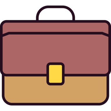 evrak çantası simgesi, vektör illüstrasyonu 