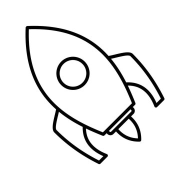 Roket ikonu. Basit tasarım