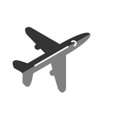 Uçak simgesi vektör illüstrasyonu