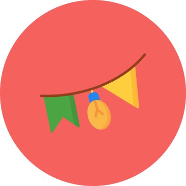 Çelenk dekorasyonunun vektör illüstrasyonu