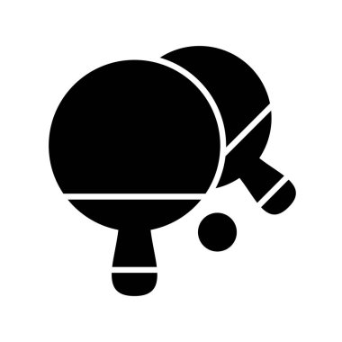 ping pong raket ikonu. düz dizayn. vektör illüstrasyonu.