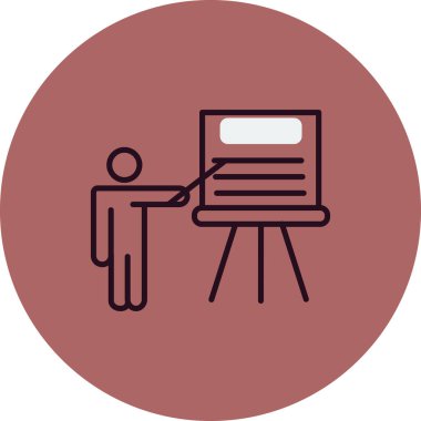 öğretmen simgesi vektör illüstrasyonu