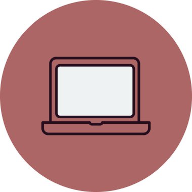 Dizüstü bilgisayar simgesi vektör çizimi