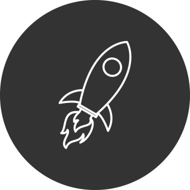 Füze simgesi, vektör çizimi