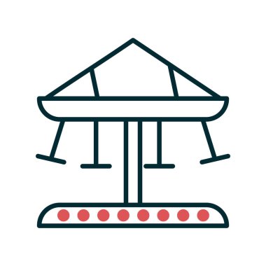 Atlıkarınca simgesi, vektör illüstrasyonu