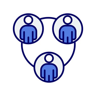 Takım çalışması simgesi vektör illüstrasyonu