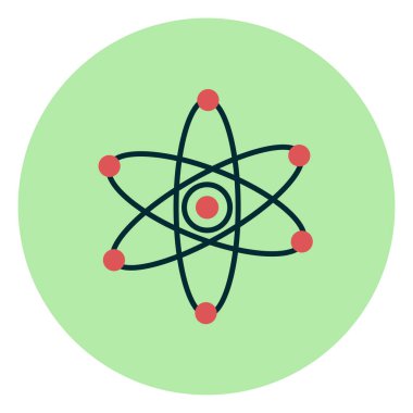 atom simgesi, vektör illüstrasyonu, Nucleus sembolü