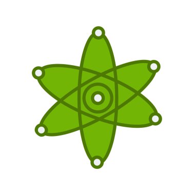 atom simgesi, vektör illüstrasyonu, Nucleus sembolü