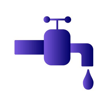 Su musluğu ikonu vektör illüstrasyonu