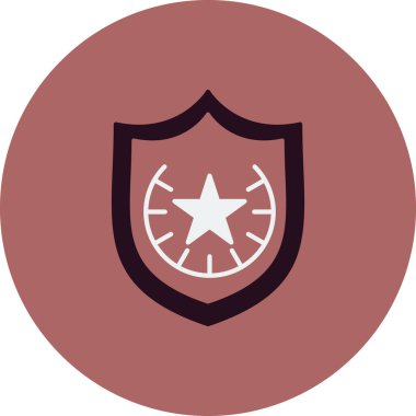 Polis Rozeti simgesi, vektör illüstrasyon tasarımı