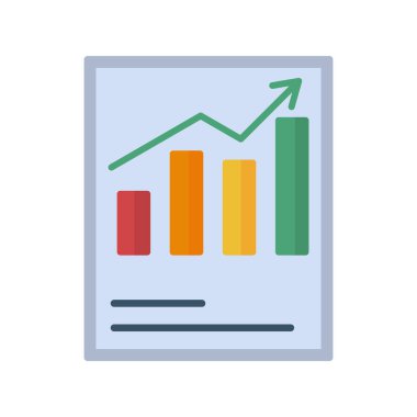 Satış raporu ikonu vektör illüstrasyonu