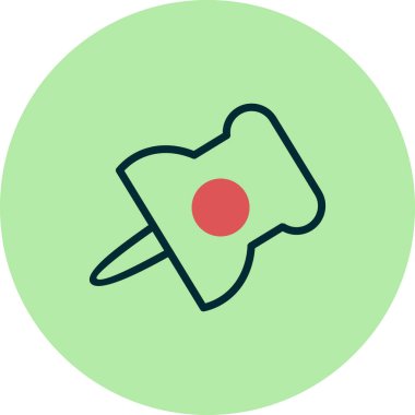 İllüstrasyon Kağıt Ataç ikonu vektörü, okul logosu kavramı 