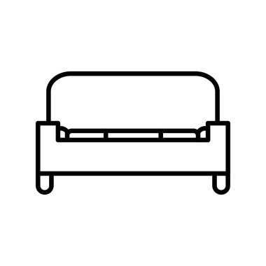 Koltuk simgesi, vektör illüstrasyonu