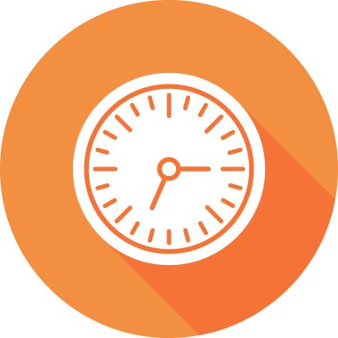 Duvar Saati, web simgesi basit illüstrasyon