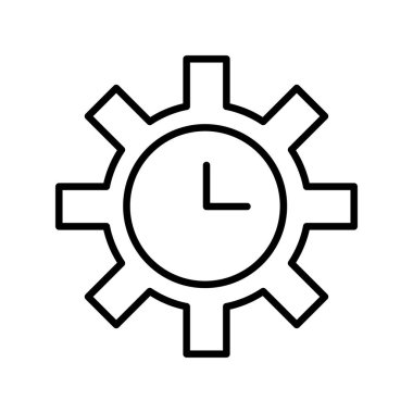 Zaman yönetimi simgesi vektör illüstrasyonu