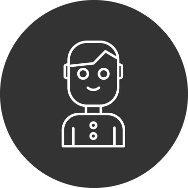 avatar vektör simgesi modern basit illüstrasyon 