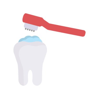 Diş Fırçalama ikonu vektör çizimi