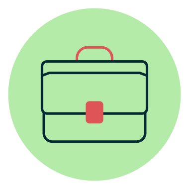 evrak çantası simgesi, vektör illüstrasyonu 