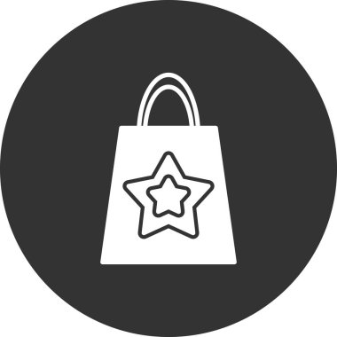 Alışveriş poşeti simgesi, vektör illüstrasyonu