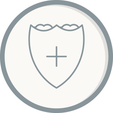 Hijyen kalkanı. Web simgesi basit illüstrasyon