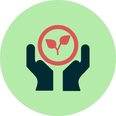 Gezegen ikon vektör illüstrasyonunu koru