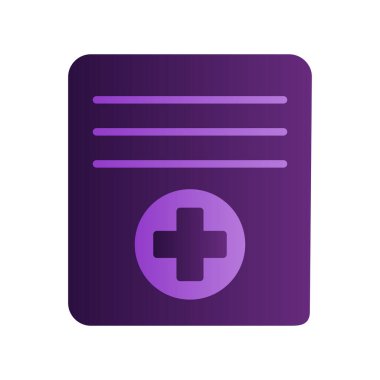 tıbbi dosya simge vektör çizim