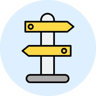 Pano simge vektör illüstrasyonunu imzala